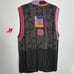 Vintage Eclectic Mixed Material Patchwork Vest Faith by Celia Forrester Size XL