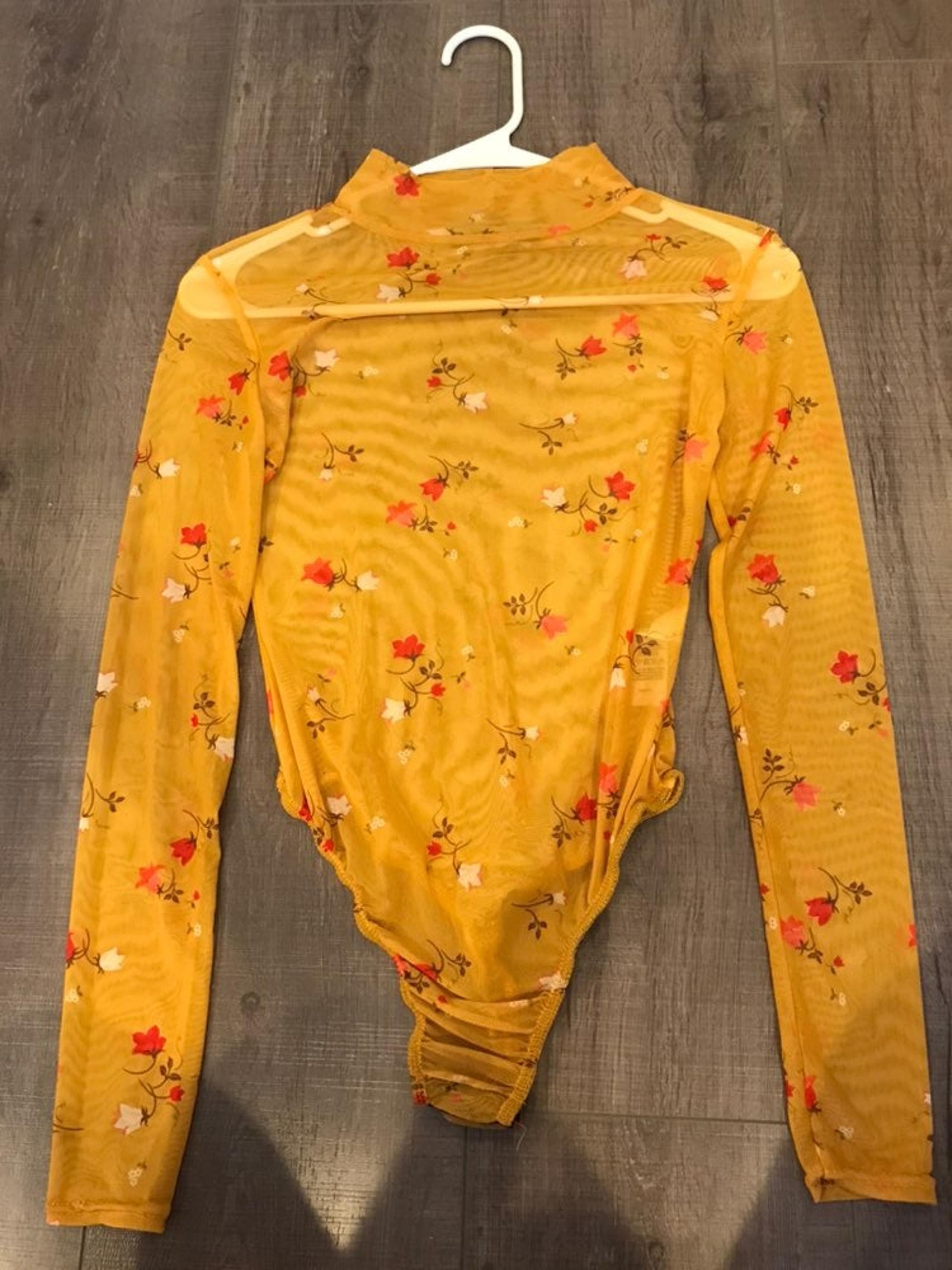 Yellow lace bodysuit