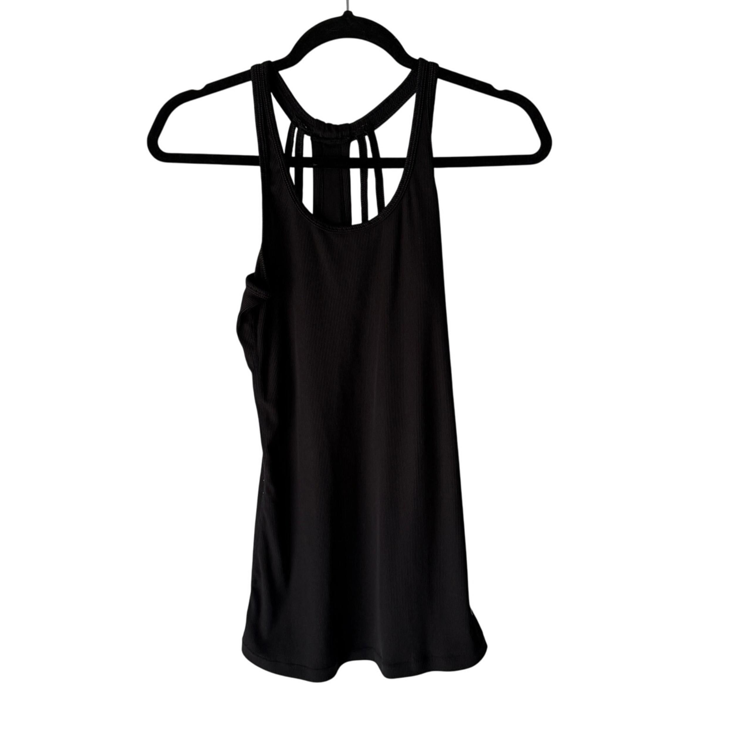 ASICS Black Strappy Back Active Tank Top Size M Performance Workout Gym