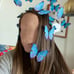 Electric Desert Blue Morpho Butterfly Fairy Crown
