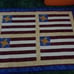American Flag type Quilt 58 X 38 Very nice for a Wall Hanging