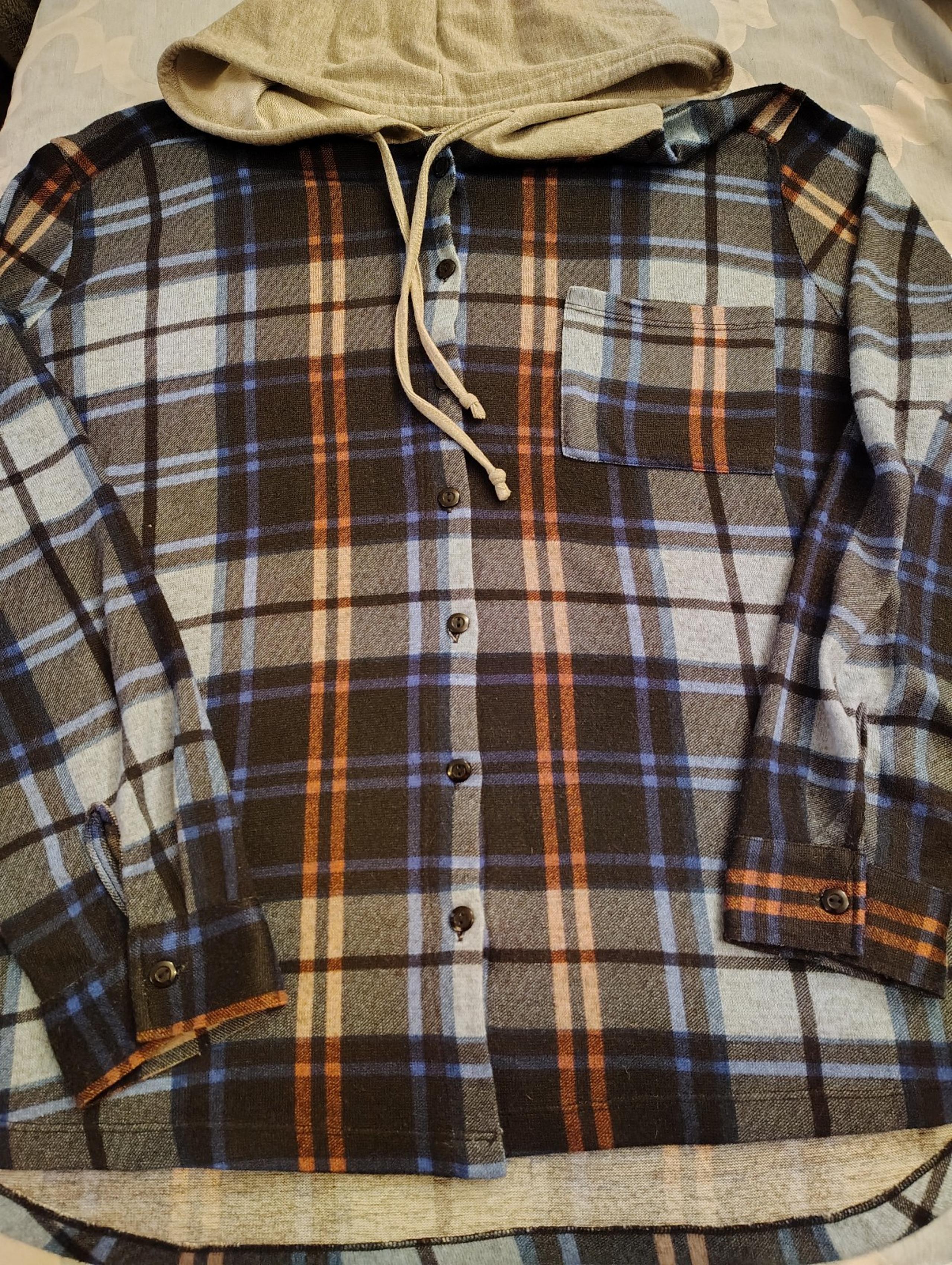 NWOT Women's Cozy Cabin Oversized Hoodie Flannel sz XXL by American Eagle
