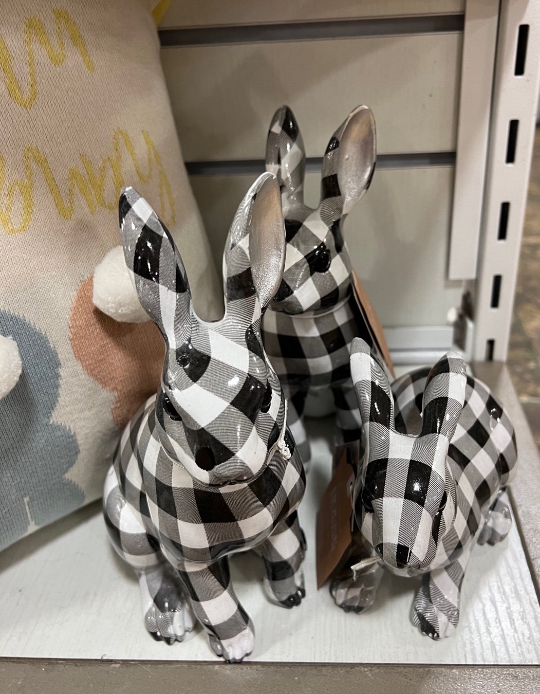 3 pc Buffalo Plaid easter bunnies !