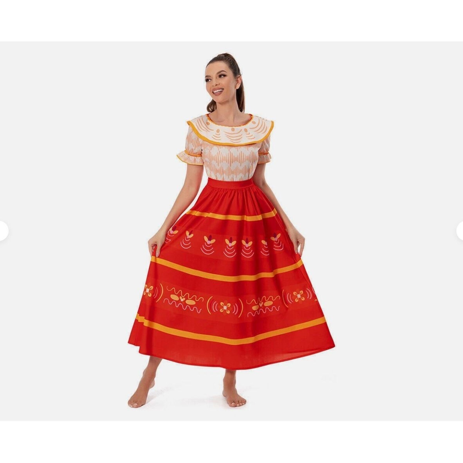 Encanto Dolores Madrigal Cosplay Costume Dress Halloween XXL 2XL