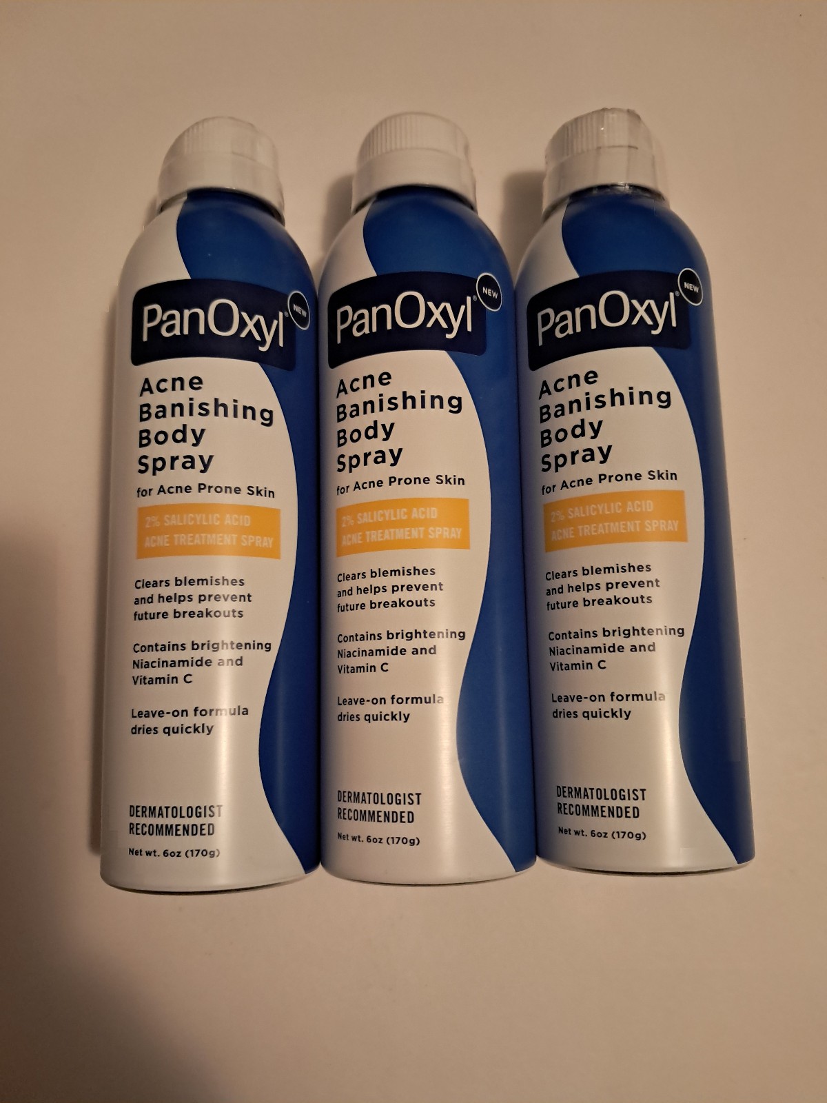 Panoxyl Acne Banishing Body Spray 2% Salicylic Acid 6oz- bundle of 3 New
