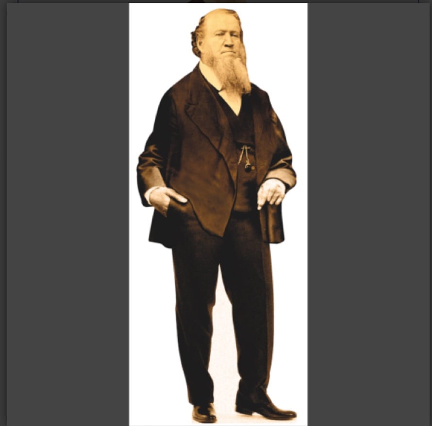 BRIGHAM YOUNG MORMON CHURCH OF JESUS LIFE SIZE CARDBOARD CUTOUT FREE SHIPPING!