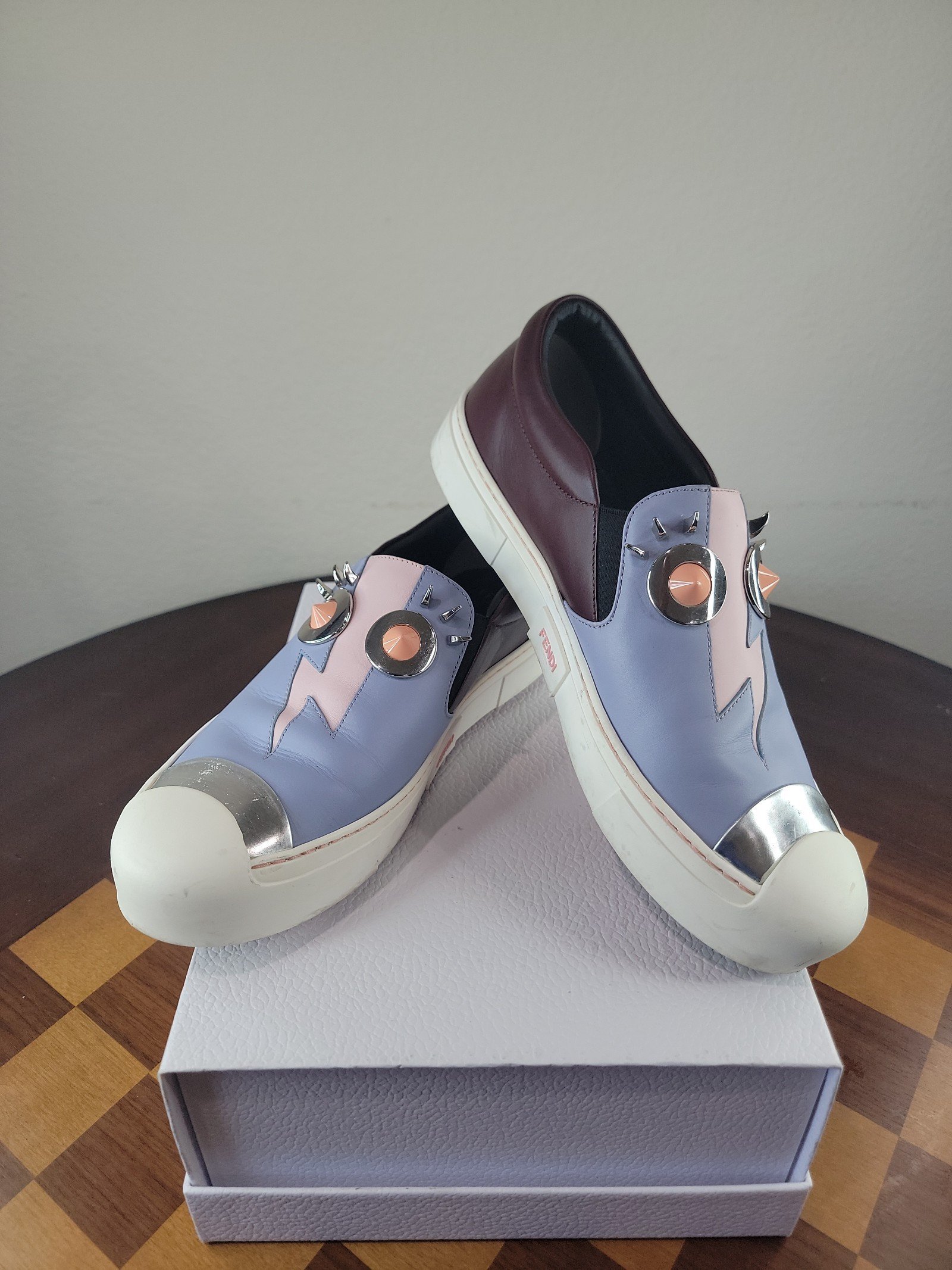 FENDI monster slip-on sneakers