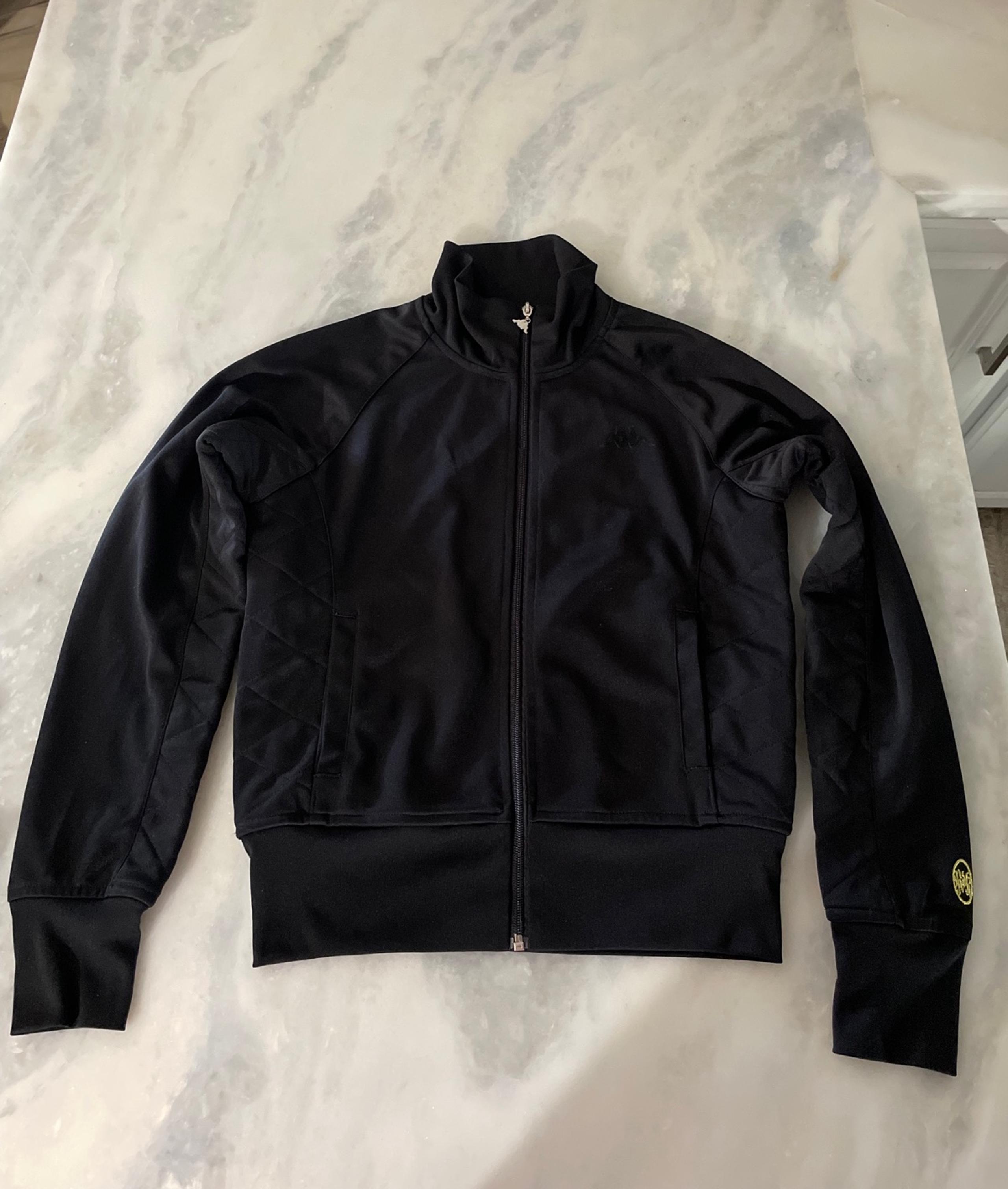 Robe Di Kappa Size Large Black Zip Up Jacket