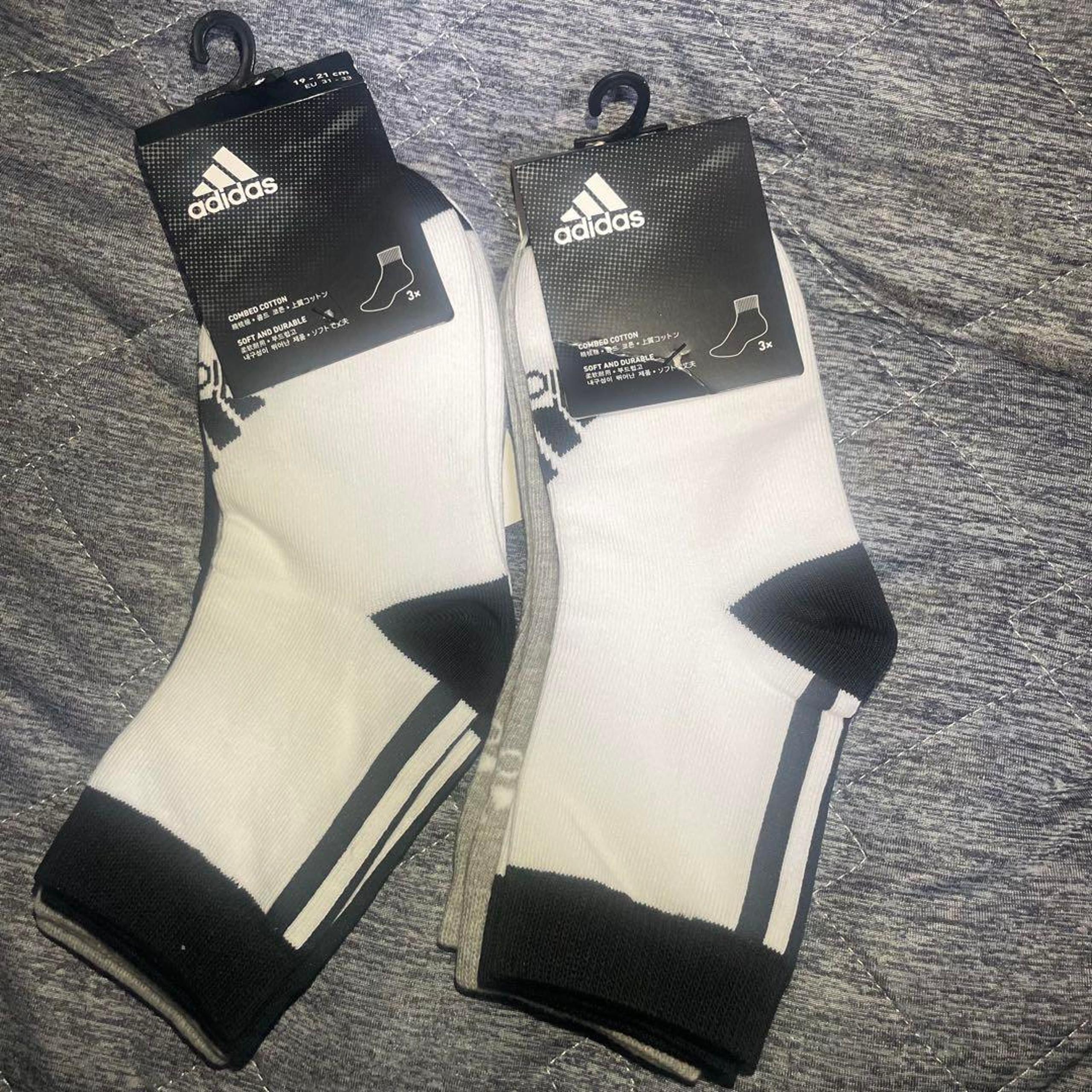 Adidas socks for kids, 19-21cm, set of 3