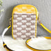 Michael Kors MK Sloan Editor SM TopZip Front Pocket Ph Logo Jacquard Crossbody.
