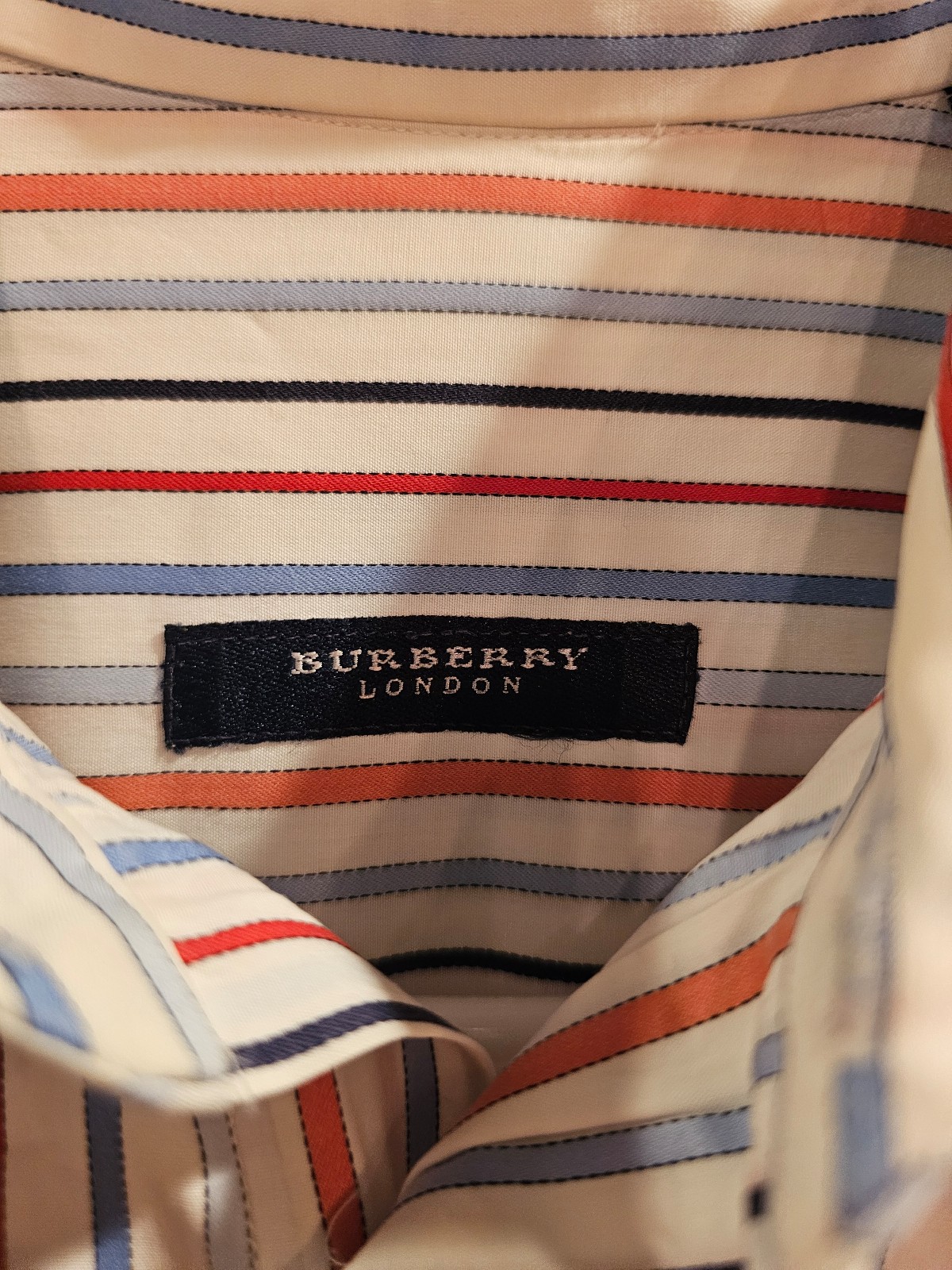 Burberry Mens Medium Ribbon Button down Dress Shirt