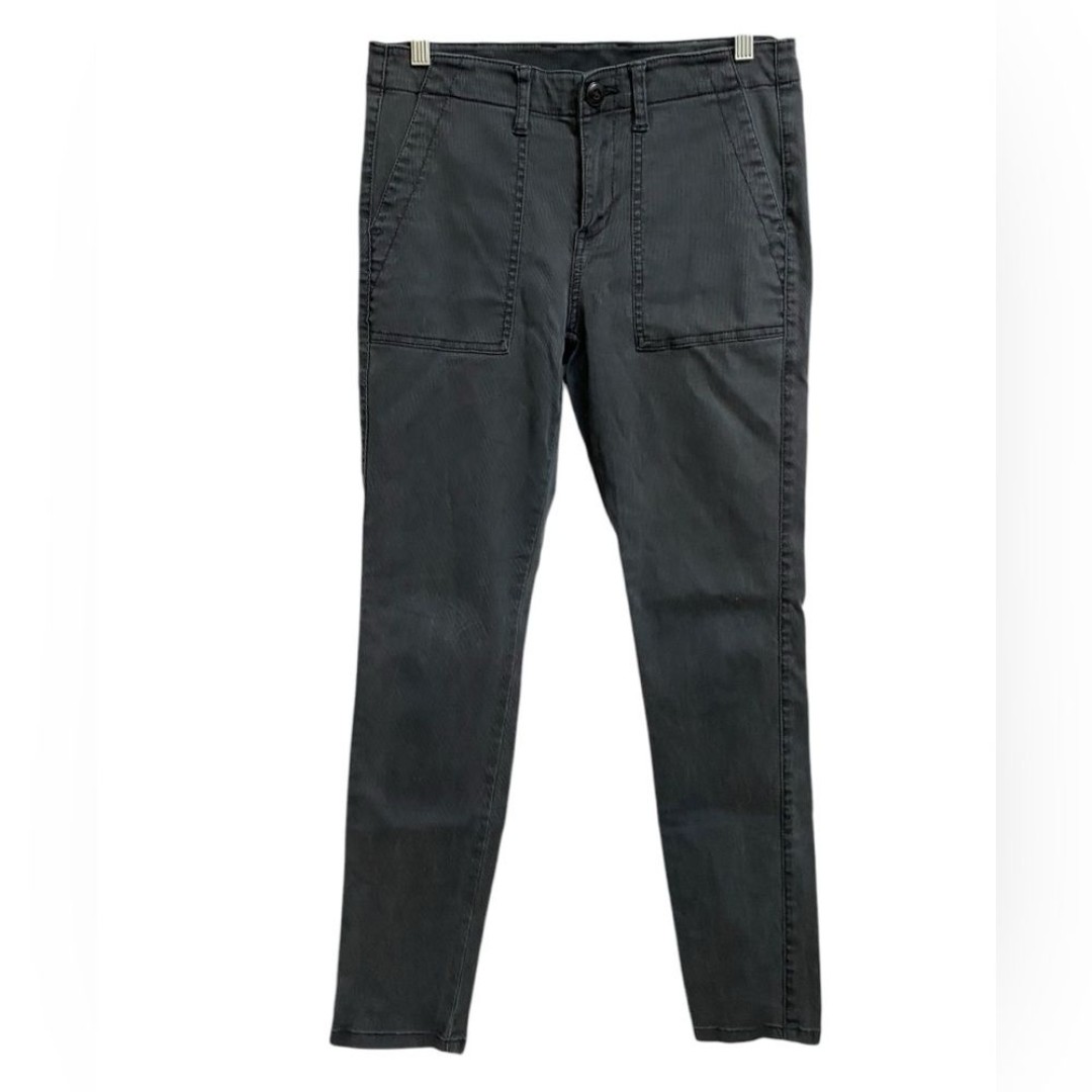 Cabi The Quest Corduroy Pants Women's Size 8 Grey Skinny Utility Pockets Cargo