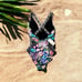 218 NWT Johnny Was cross back one piece floral Swimsuit black/multi Small