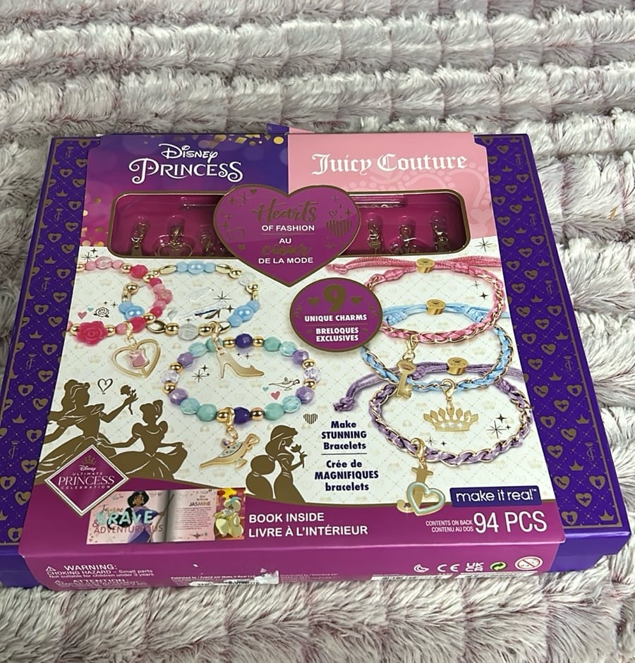 Disney Princess Juicy Couture jewelry making with a book