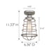 Ajax Collection Indoor Ceiling Mount in Galvanized Steel