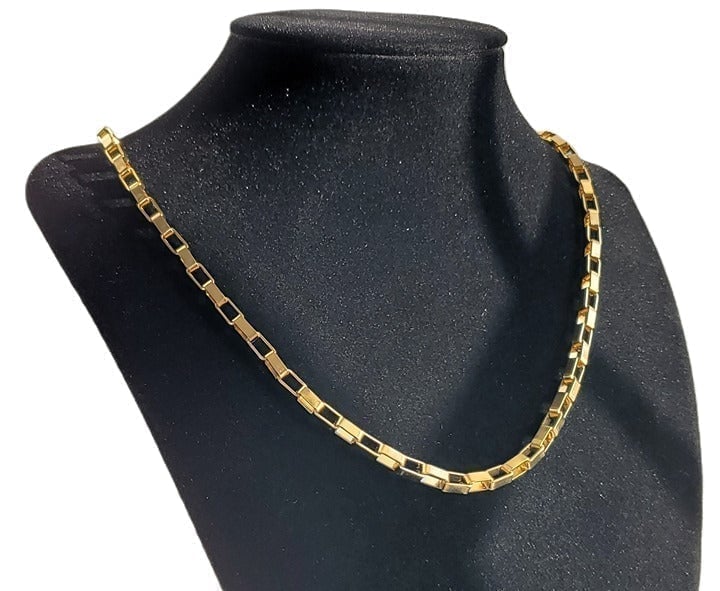 24 Womens 14K Gold Bike Chain Link Necklace 14 Karat Jewelry Biker Style 24inch