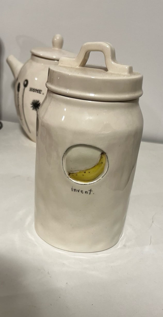 Rae Dunn Vintage Banana Invent Canister from Breakfast Collection