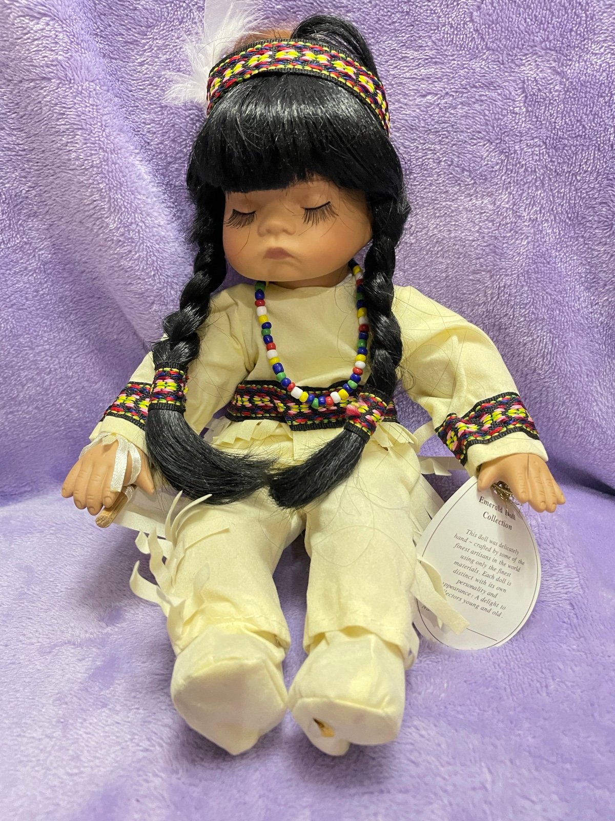 Little Willie Indian Native American Sitting Porcelain V Emerald Doll Collection