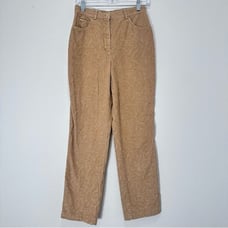 St. John Sport Vintage Golden Floral Printed Corduroy Straight Leg Pants Size 4