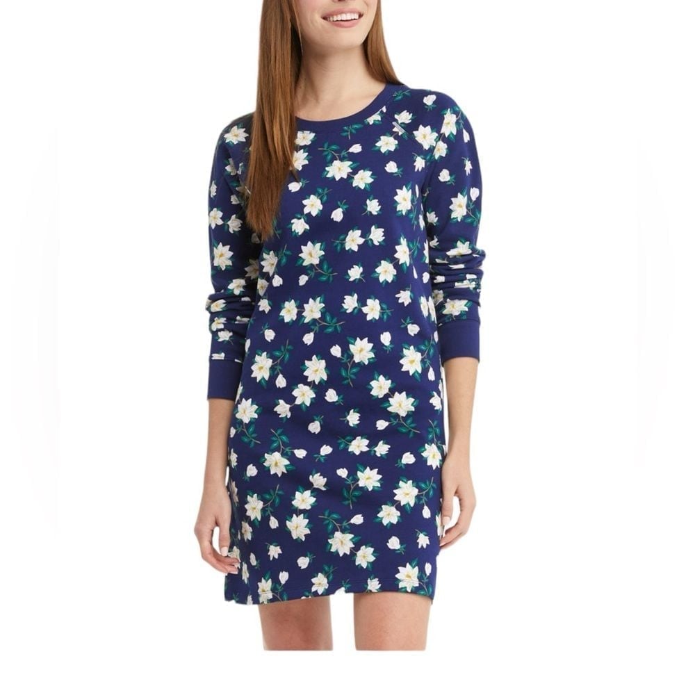 Draper James Natalie Sweatshirt Dress in Magnolia size M