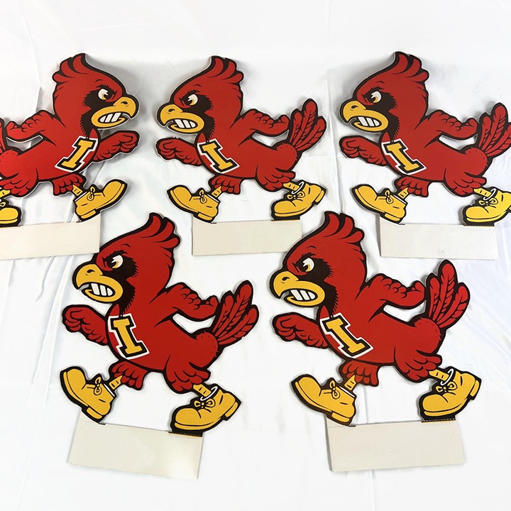 Vintage ISU Iowa State University Cyclones Cy the Cardinal Mascot Tabletop Decor