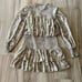 Endless Rose Women's Gold Snakeskin Print Smocked Minidress Size L