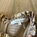 Endless Rose Women's Gold Snakeskin Print Smocked Minidress Size L
