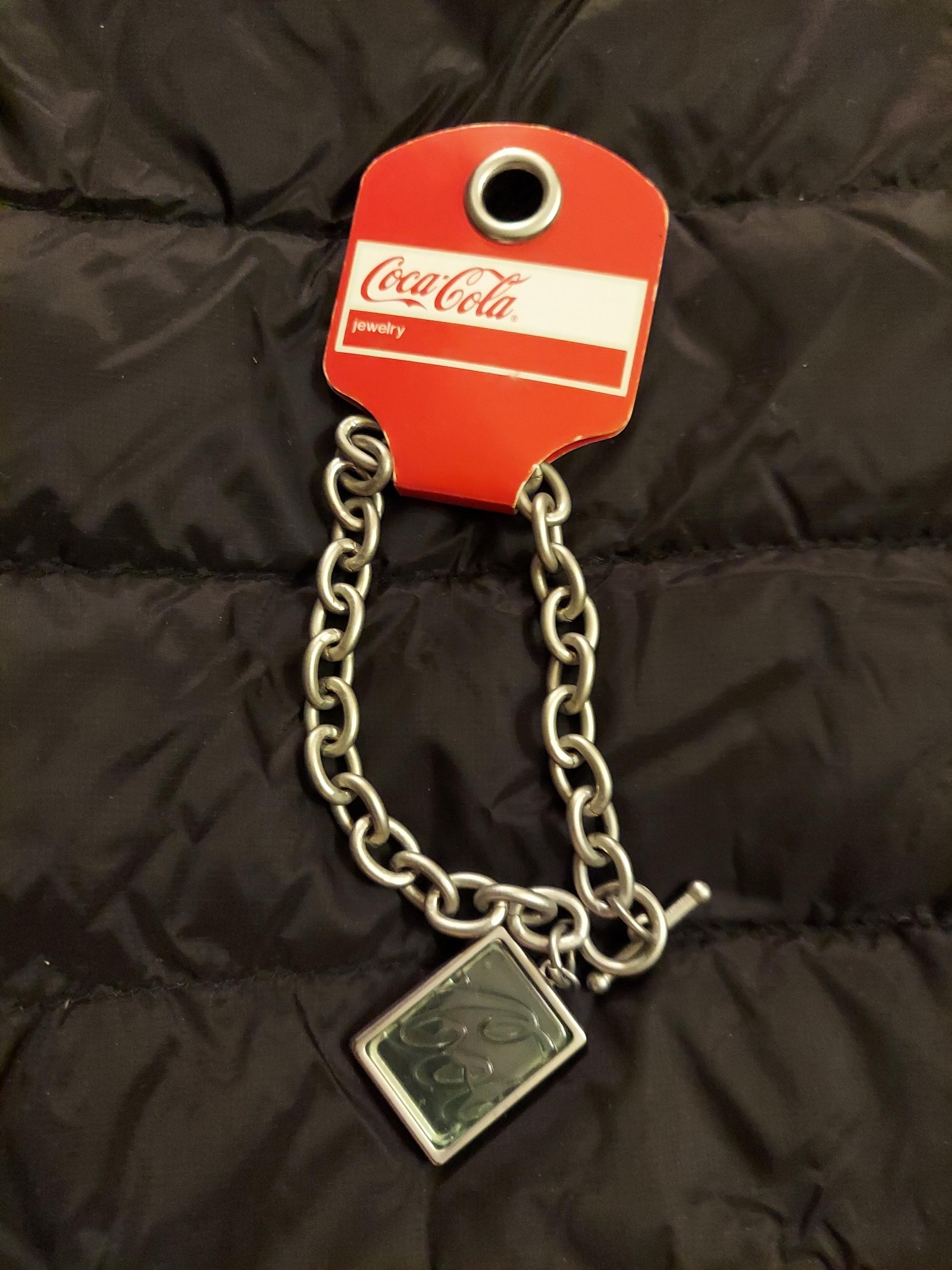 Bracelet. Coca cola jewelry aluminum and glass