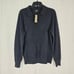 New J Crew Mens Medium 100% Cashmere Collared Sweater Polo Black Nwt J.crew
