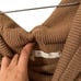 Free People We the Free Brown Ribbed Off Shoulder Sweater Top