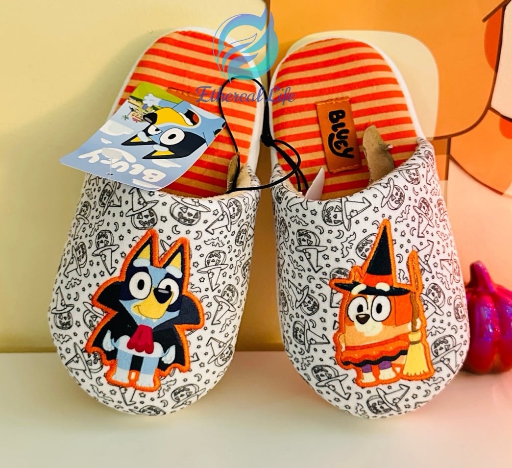 Bluey and Bingo Halloween Slippers size 11/12