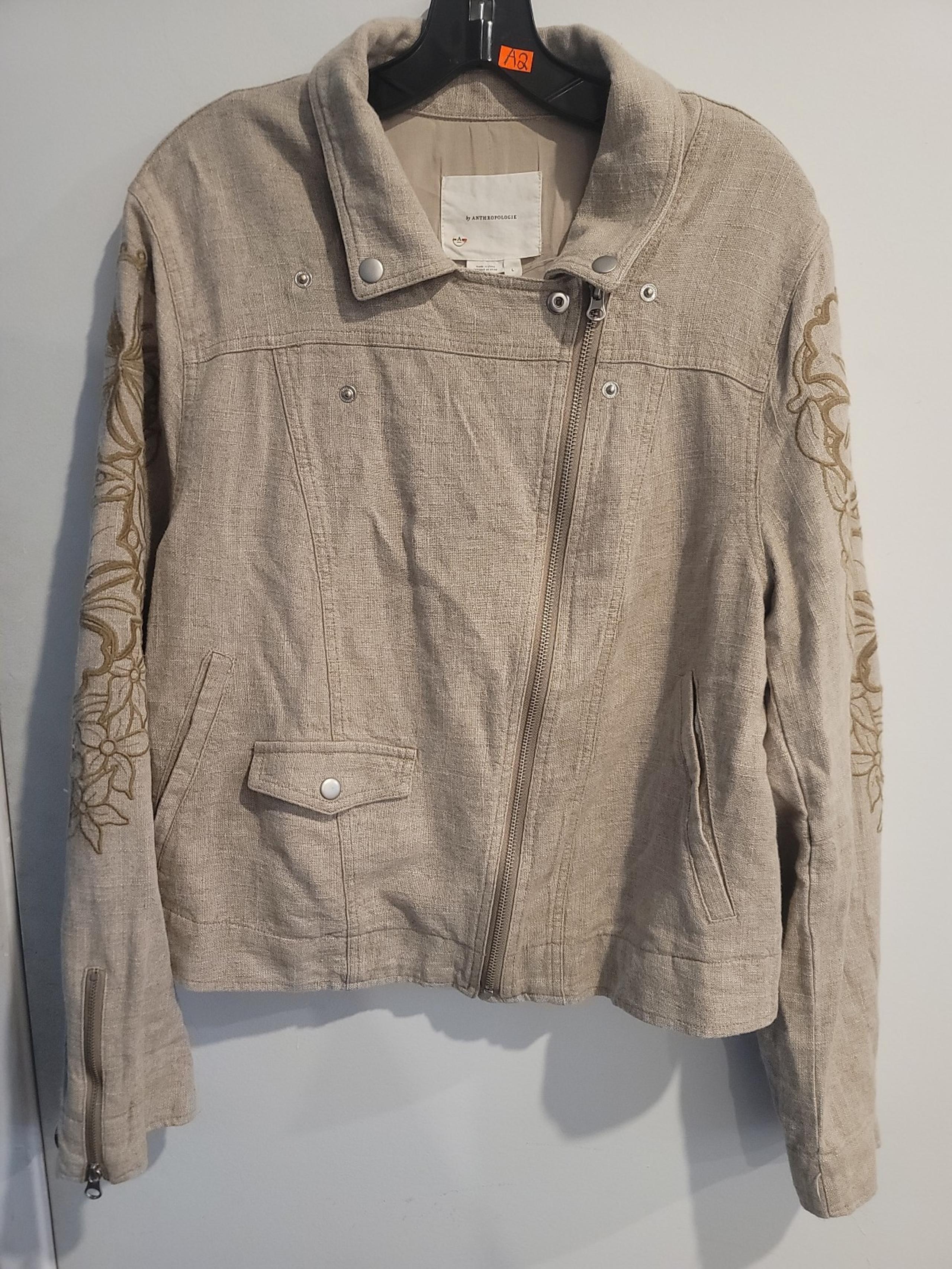 Anthropologie Tessa Embroidered Boyfriend Jacket Size L