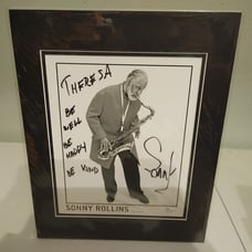 Sonny Rollins Signed Matted Display JSA