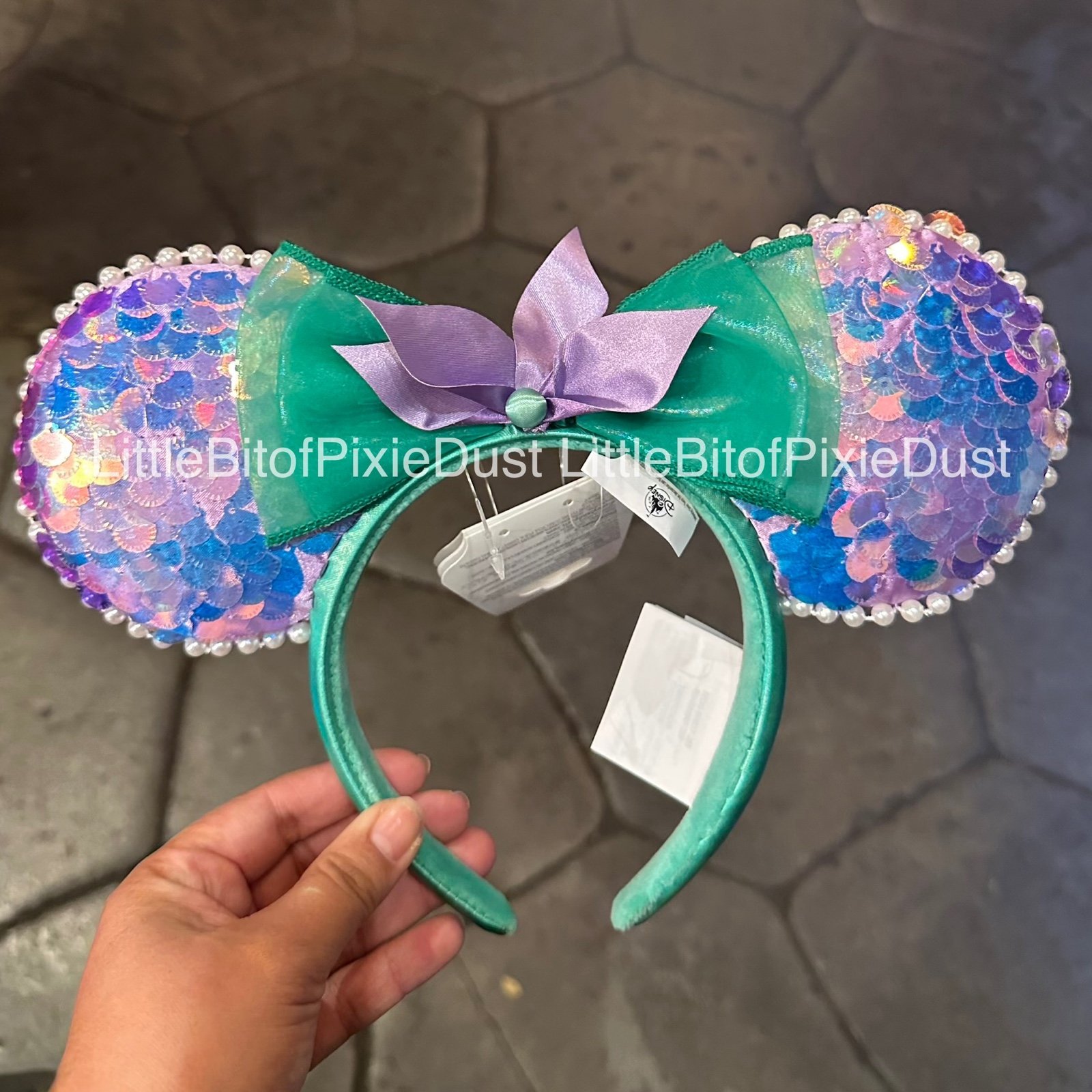 Disney Parks Disneyland New Little Mermaid Minnie Ears Headband