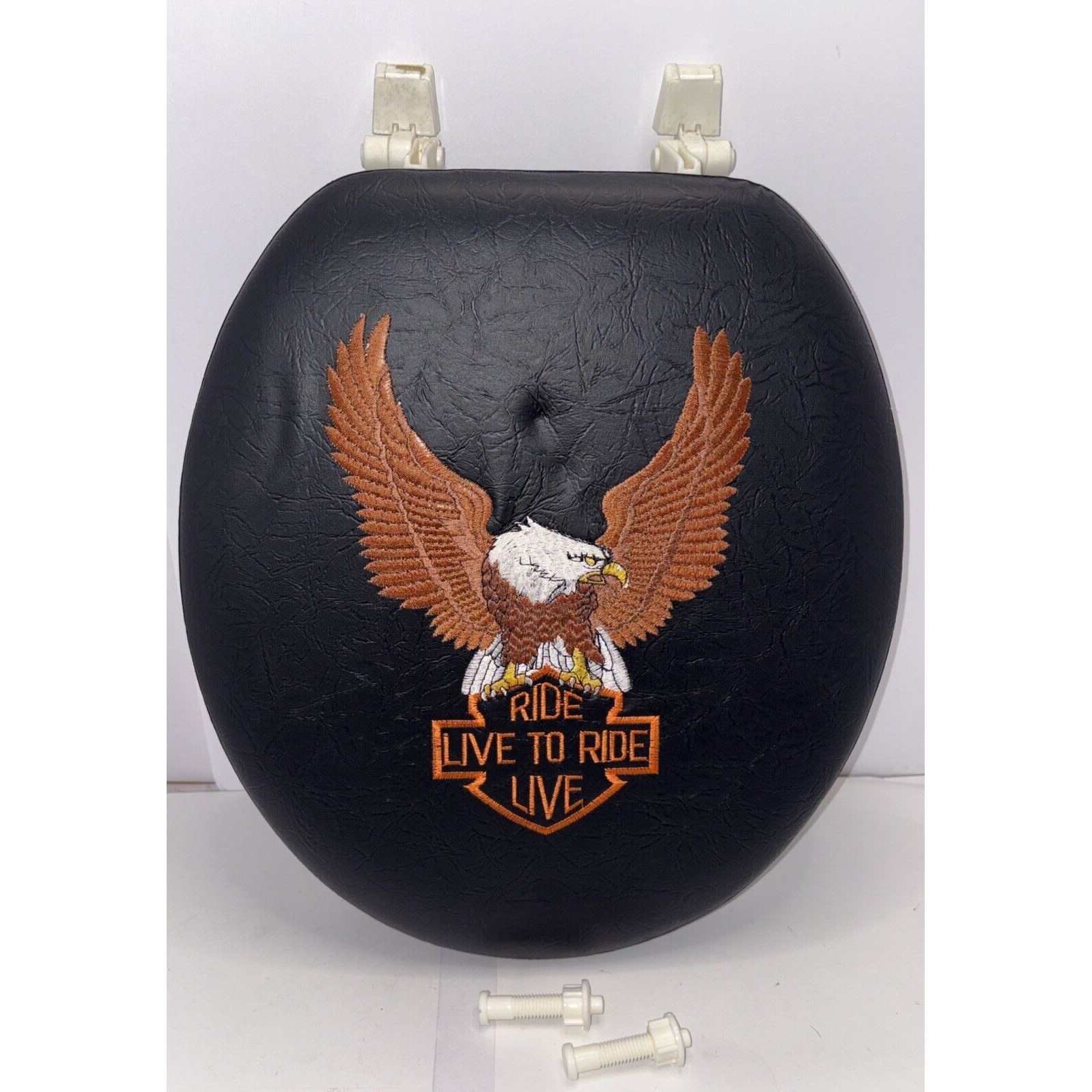 Vintage Harley-Davidson Toilet Seat Live To Ride Eagle