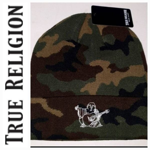 True Religion Buddha Cuff Beanie Hat- Camo