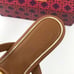 Tory Burch Miller Beige/Tan Patent Leather Flip Flop Sandals