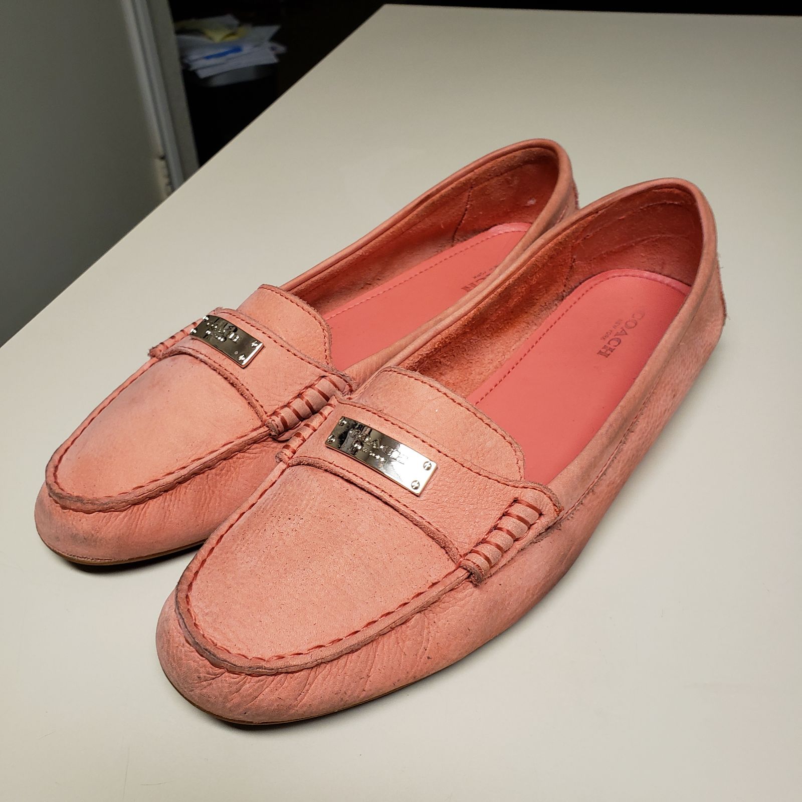 Coach pink loafers Clearance