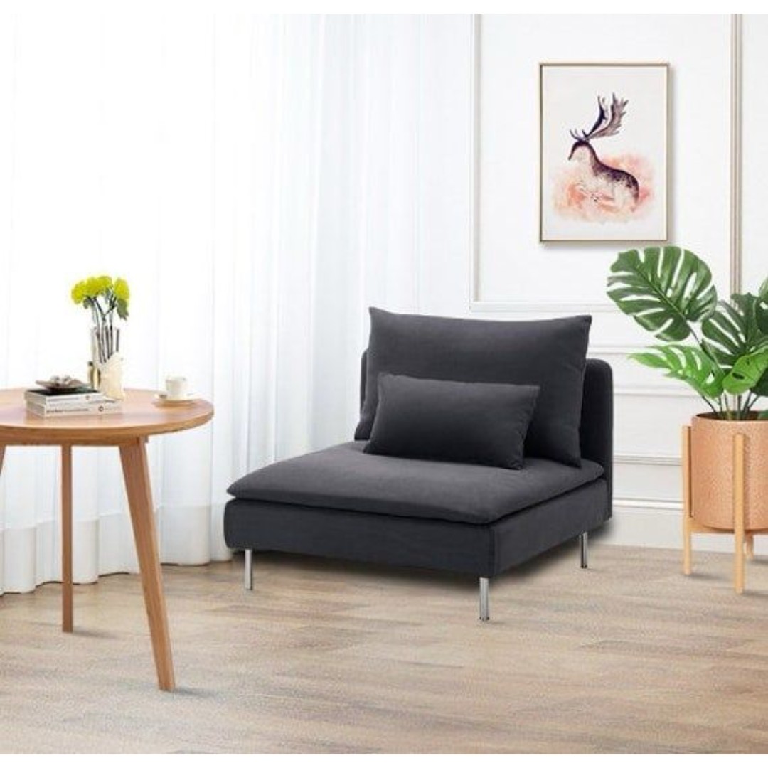 SÖDERHAMN 1-seat section Cover only dark grey