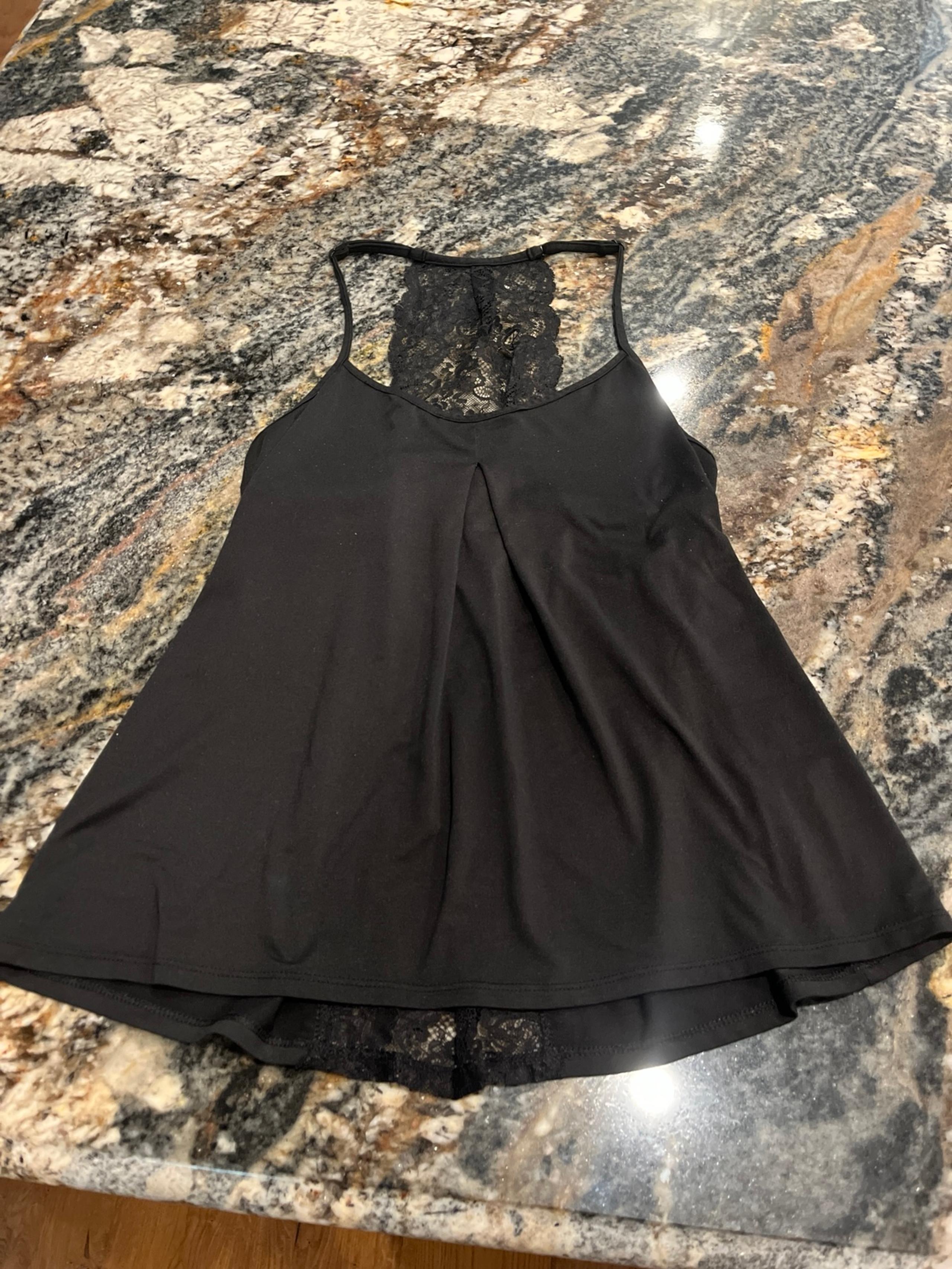 Women's Black Pajama Sleep Tank Cami