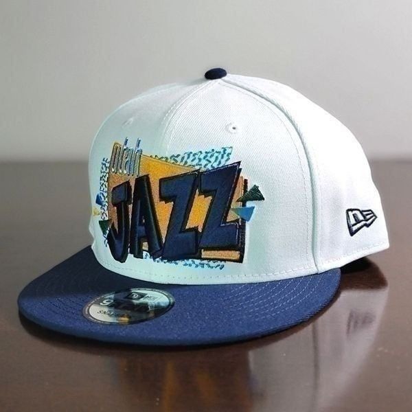 New Era NBA Utah Jazz Vintage Retro Logo Clarkson Sexton Markkanen Jersey Hat