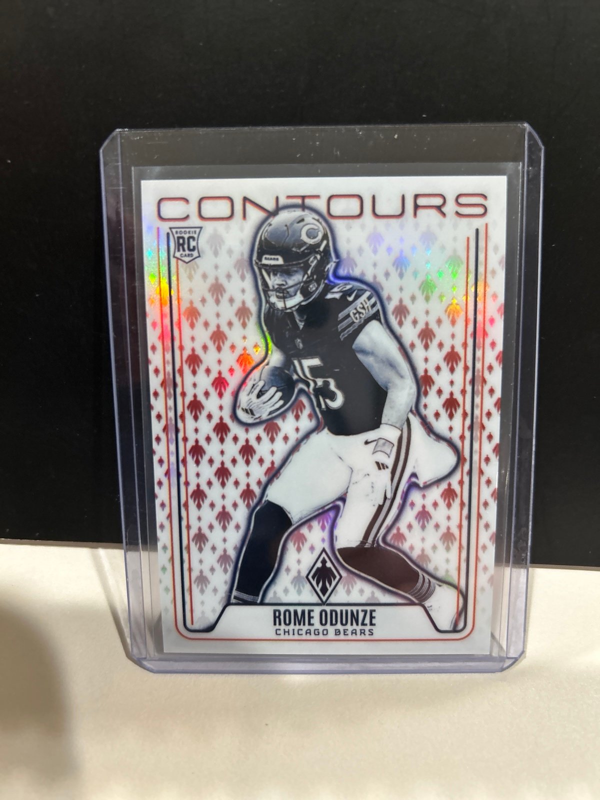 Card Lot 2024 Panini Phoenix Red /99 Rome Odunze Contours insert rookie bears
