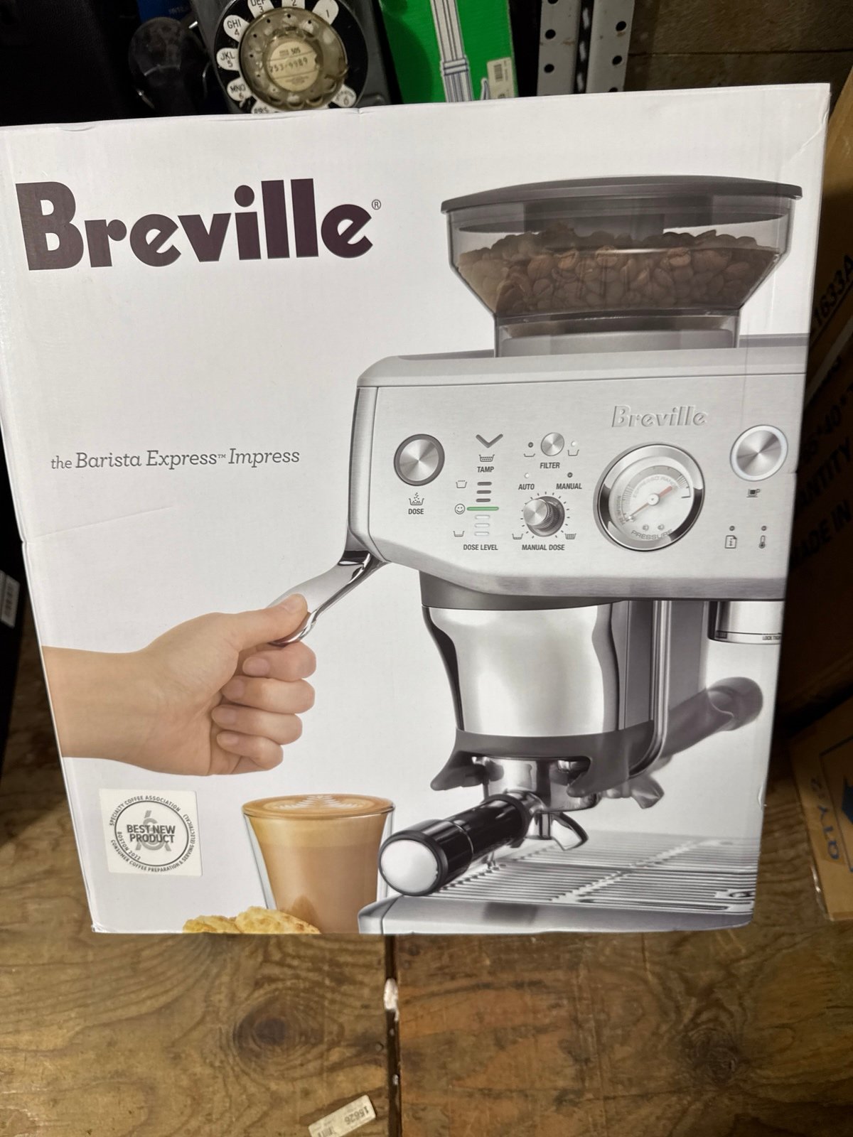 Breville the Barista Express Impress Espresso Machine Brushed Stainless Steel
