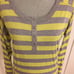 VINCE CAMUTO Stripe Henley Top - Large