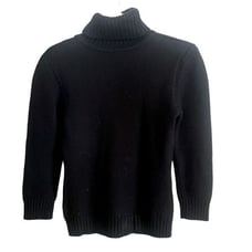 Theory Wool Black Turtleneck Sweater- Size S