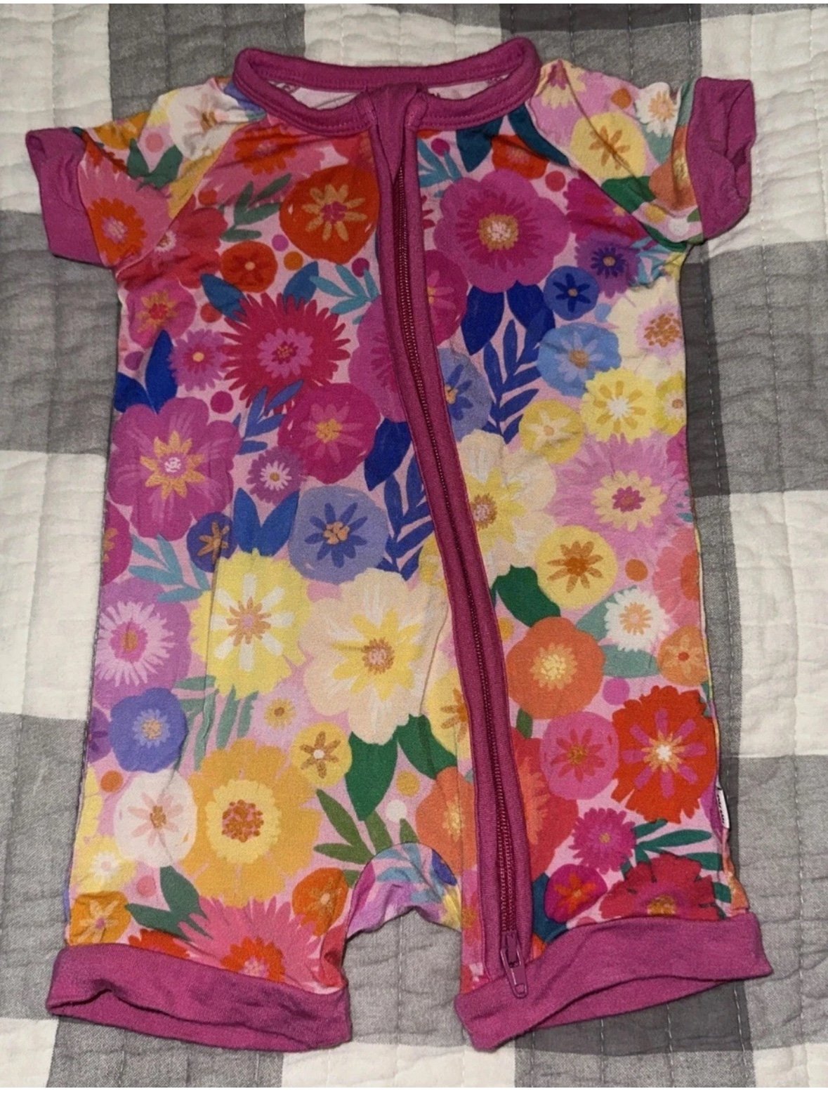 Little Sleepies Rainbow Blooms Shorty Zippy 0-3m