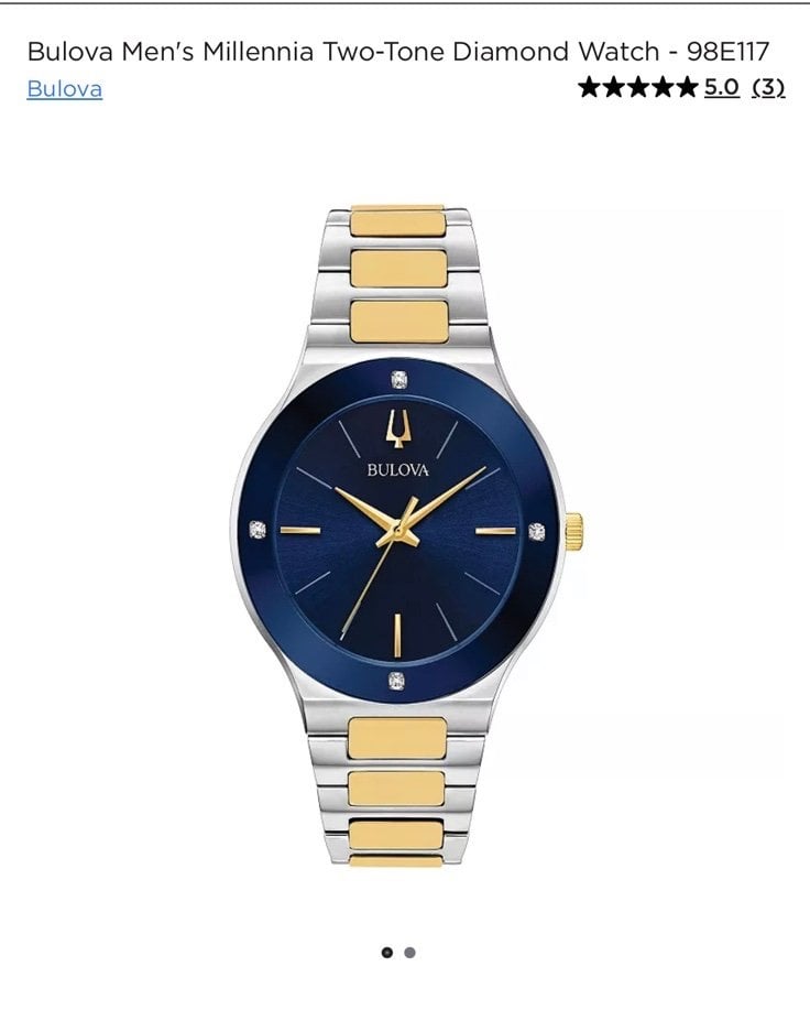 Bulova Millenial Two-Toned Diamond Watch Brand New 98E117