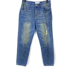 NWT Wildfox 24 Baggy Crop Jeans Davinci Wash Paint Splatter