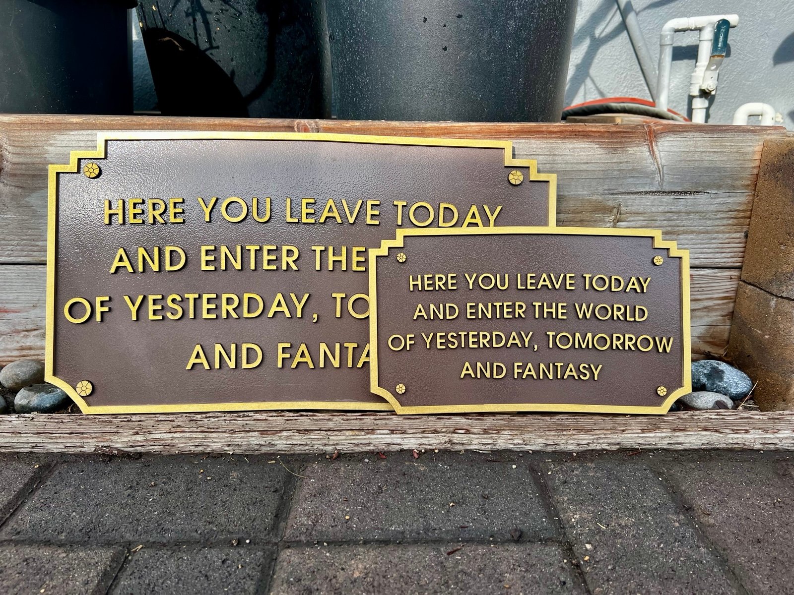 LARGE Disneyland Here You Leave Today Park Entrance Sign
