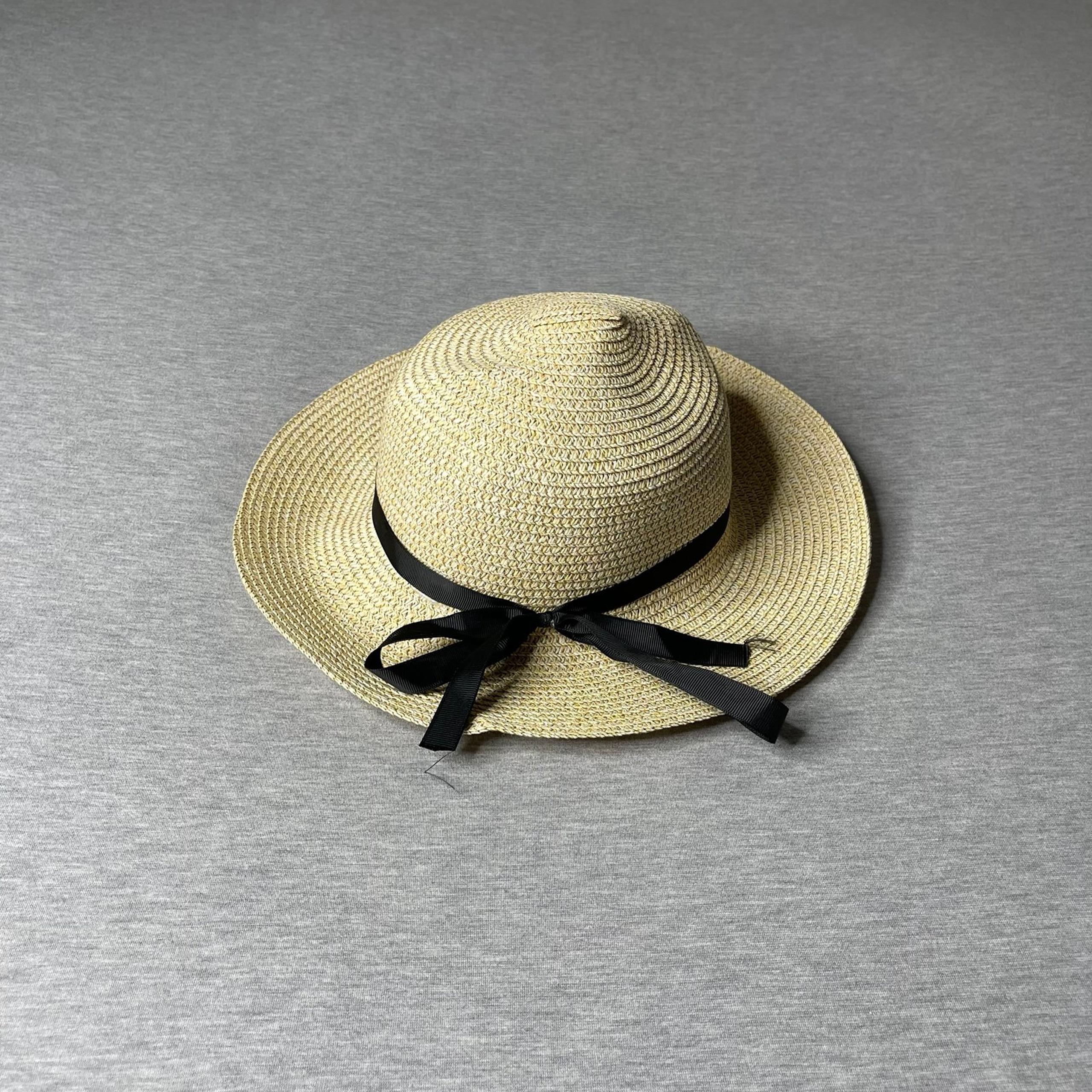 Fashion Nova Women’s Straw Wide Brim Bow Sun Hat